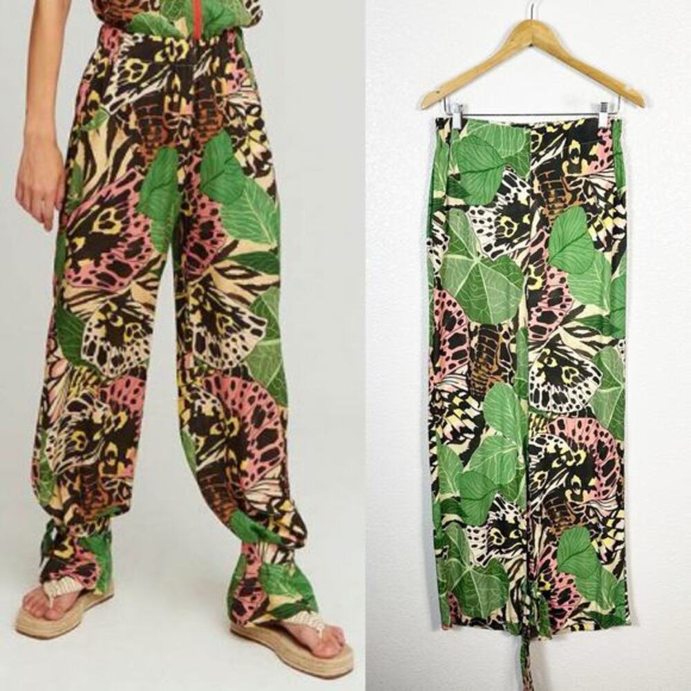 Cap‎ Juluca by Aldo Martins Womens Erika Palm Butterfly Print Pants Size Medium